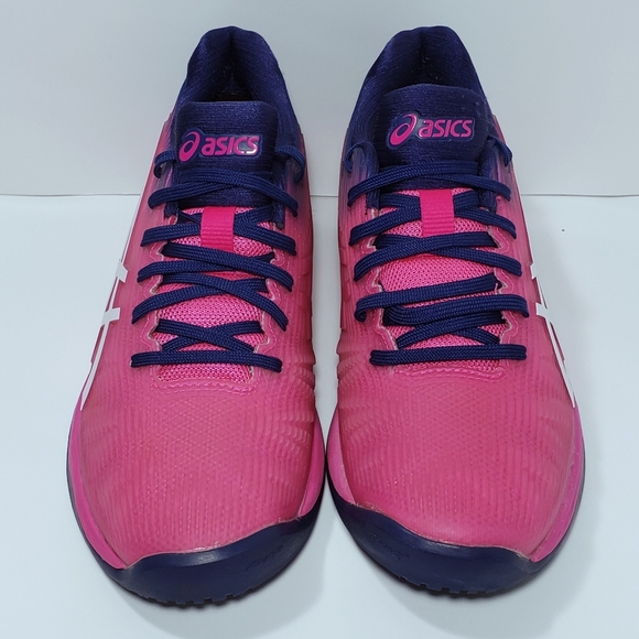ASICS Solution Speed FF Pink/Navy Tennis Shoe - Picture 2 of 7